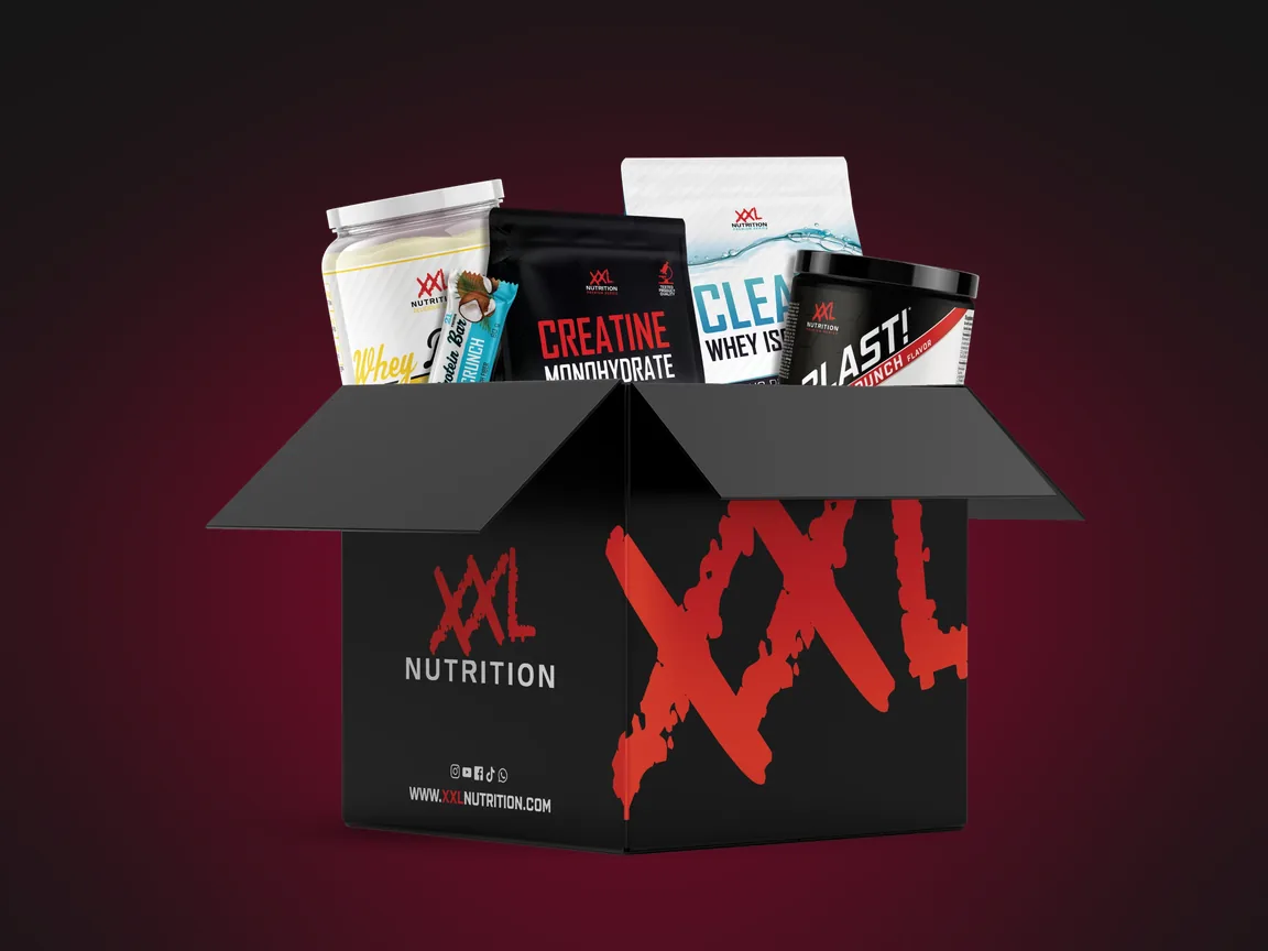 Open XXL Nutrition-doos vol producten